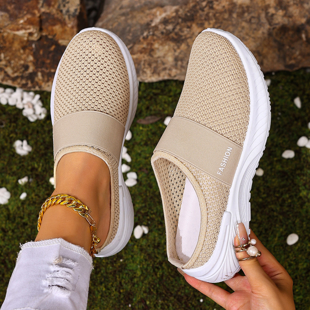 Knit sneakers for women, slip-on sneakers | Lightweight and breathable walking shoes | Comfortable footwear for everyday, work, and travel