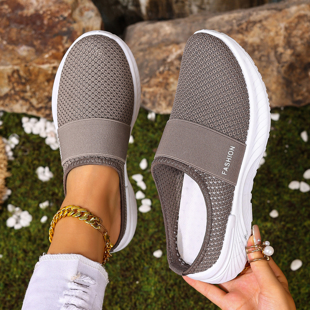 Knit sneakers for women, slip-on sneakers | Lightweight and breathable walking shoes | Comfortable footwear for everyday, work, and travel