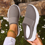 Knit sneakers for women, slip-on sneakers | Lightweight and breathable walking shoes | Comfortable footwear for everyday, work, and travel