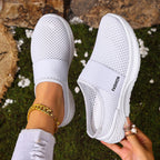 Knit sneakers for women, slip-on sneakers | Lightweight and breathable walking shoes | Comfortable footwear for everyday, work, and travel