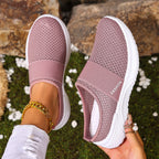 Knit sneakers for women, slip-on sneakers | Lightweight and breathable walking shoes | Comfortable footwear for everyday, work, and travel