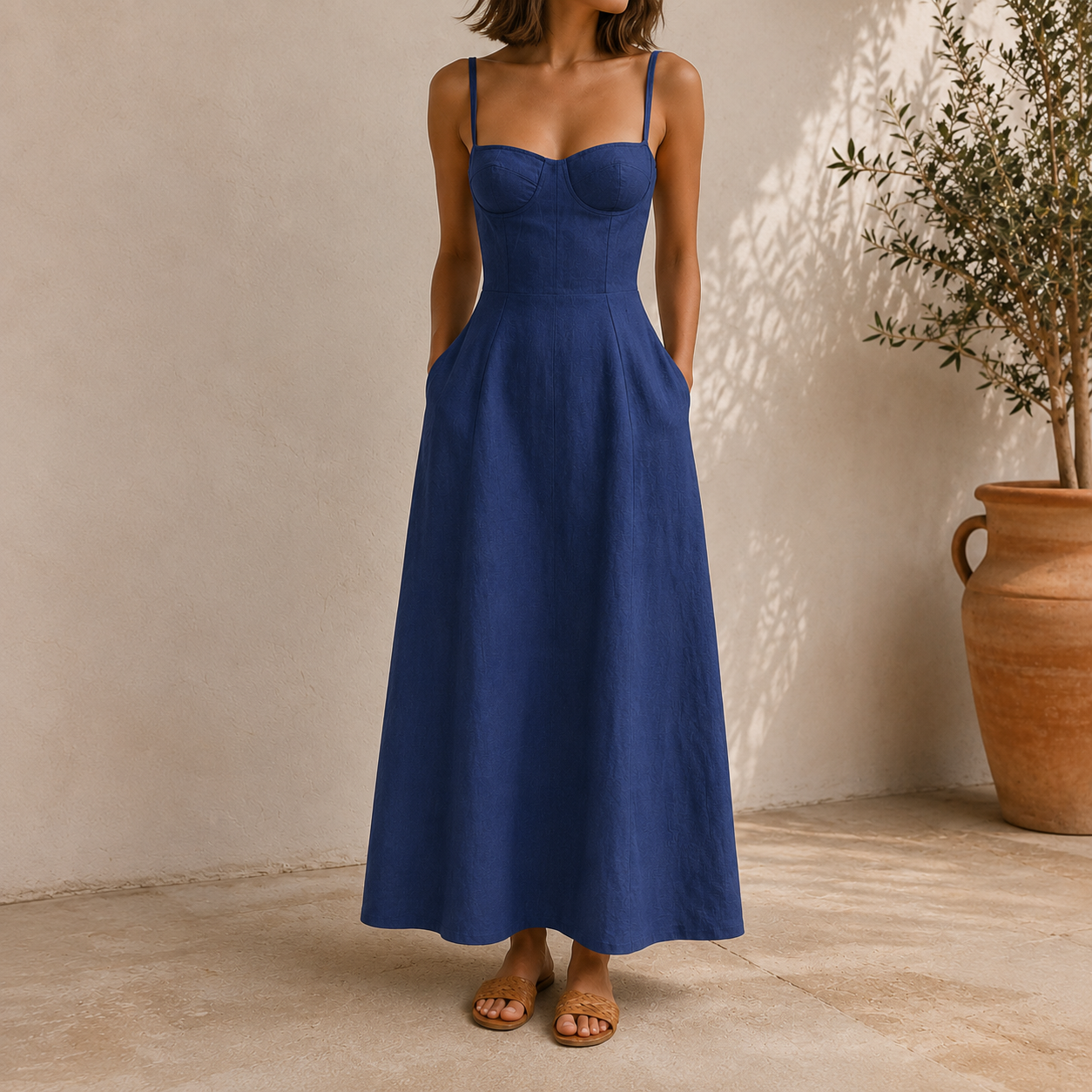 The Aura Slim Strap Dress