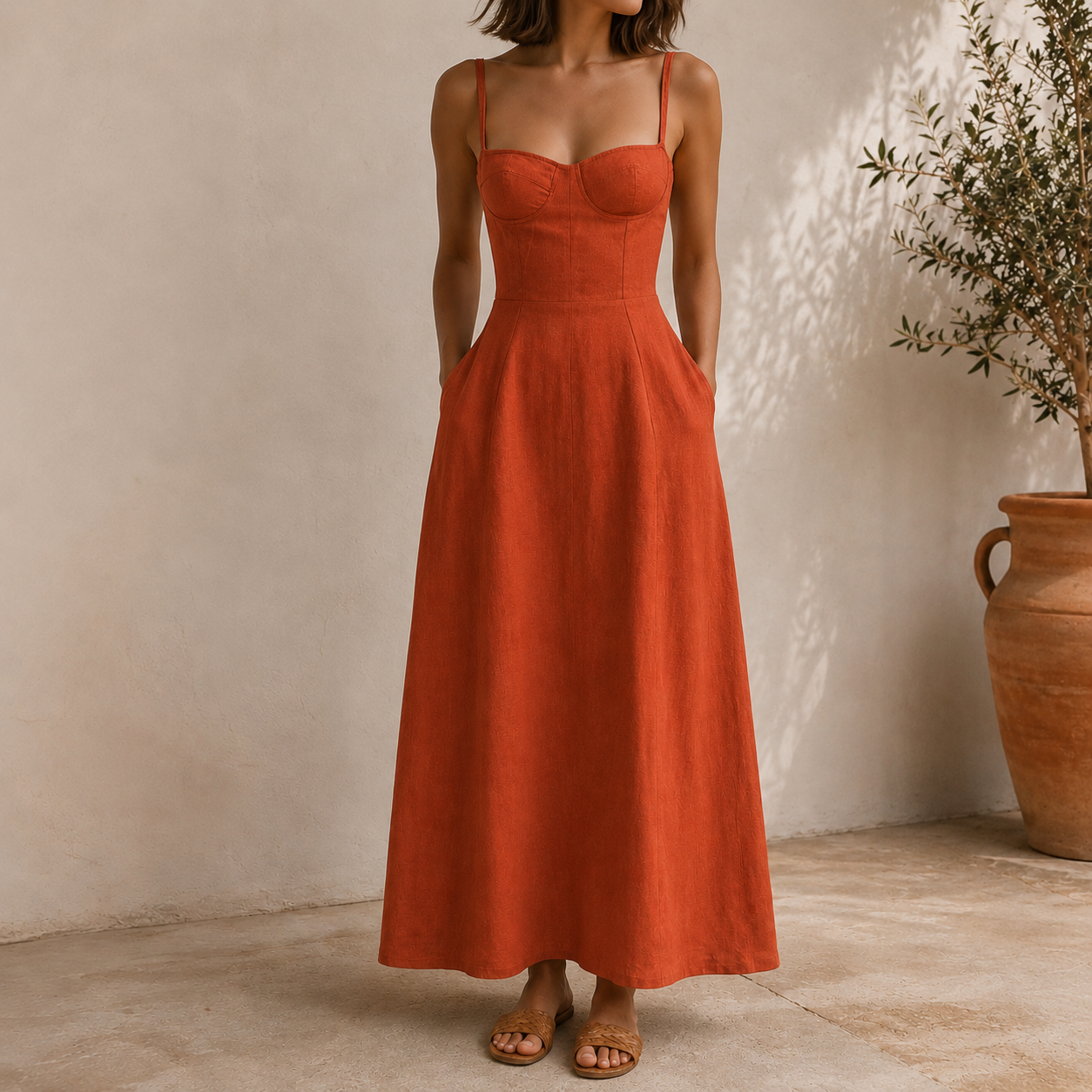 The Aura Slim Strap Dress