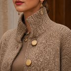 The Shalem High Neck Cardigan