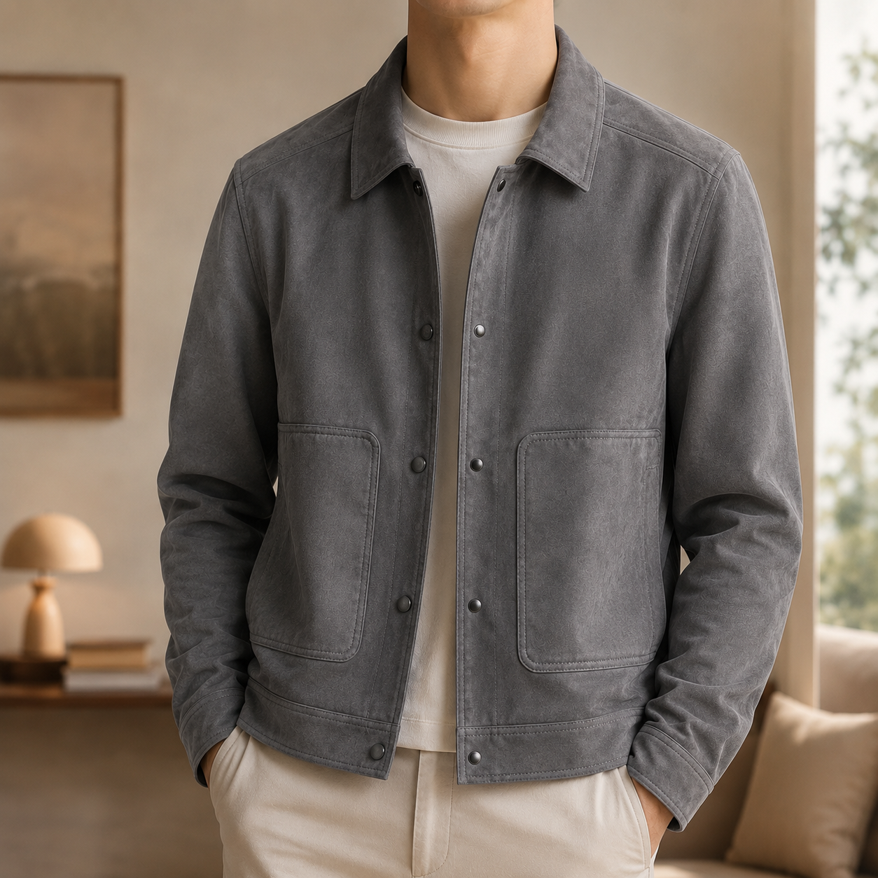 The Shalem Wool Lapel Jacket