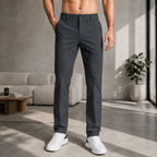 Men's Stretch Chino Pants – Comfortable Flexible Trousers, Relaxed Fit Everyday Pants for Work, Travel & Casual Wear
