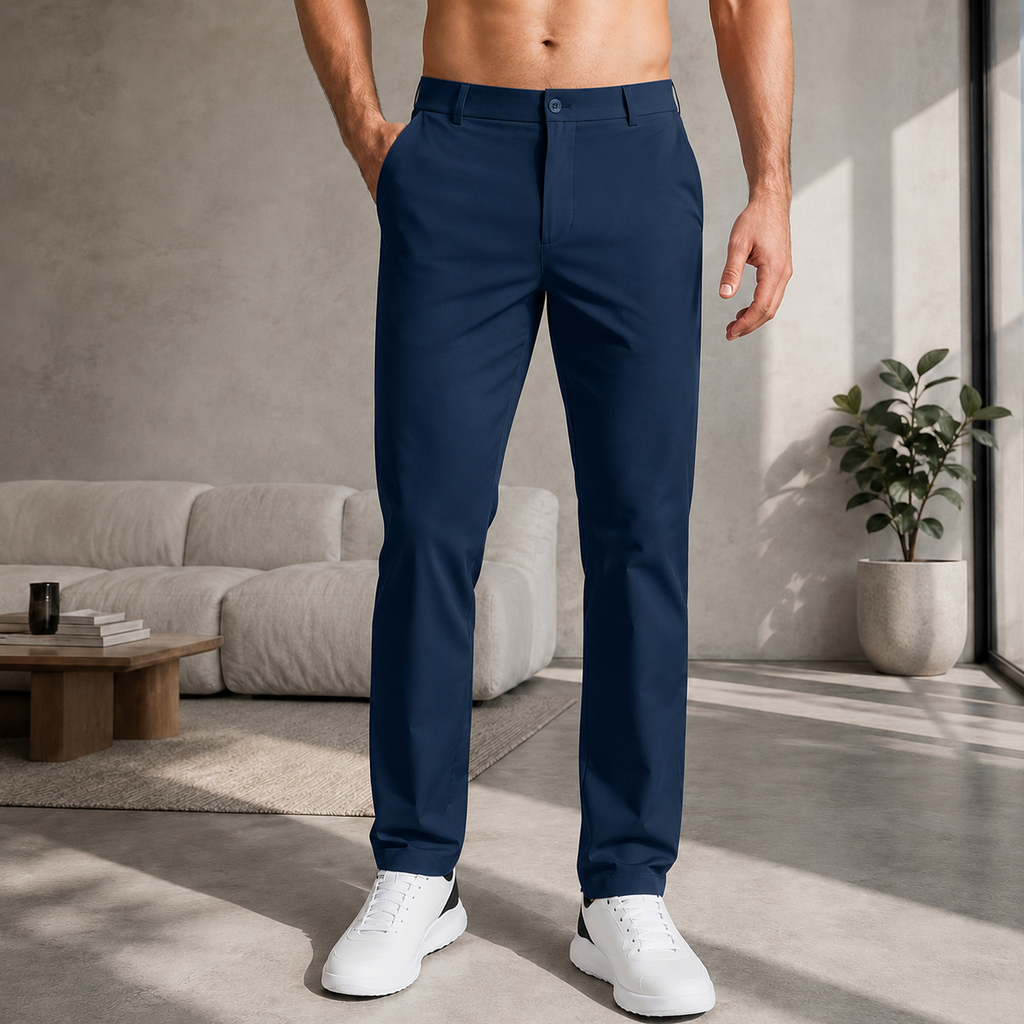Men's Stretch Chino Pants – Comfortable Flexible Trousers, Relaxed Fit Everyday Pants for Work, Travel & Casual Wear