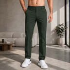 Men's Stretch Chino Pants – Comfortable Flexible Trousers, Relaxed Fit Everyday Pants for Work, Travel & Casual Wear