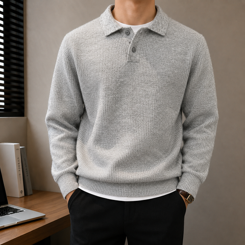 Men's Heritage Knit Sweater, Textured Casual Knitwear, Elevated Everyday Layer