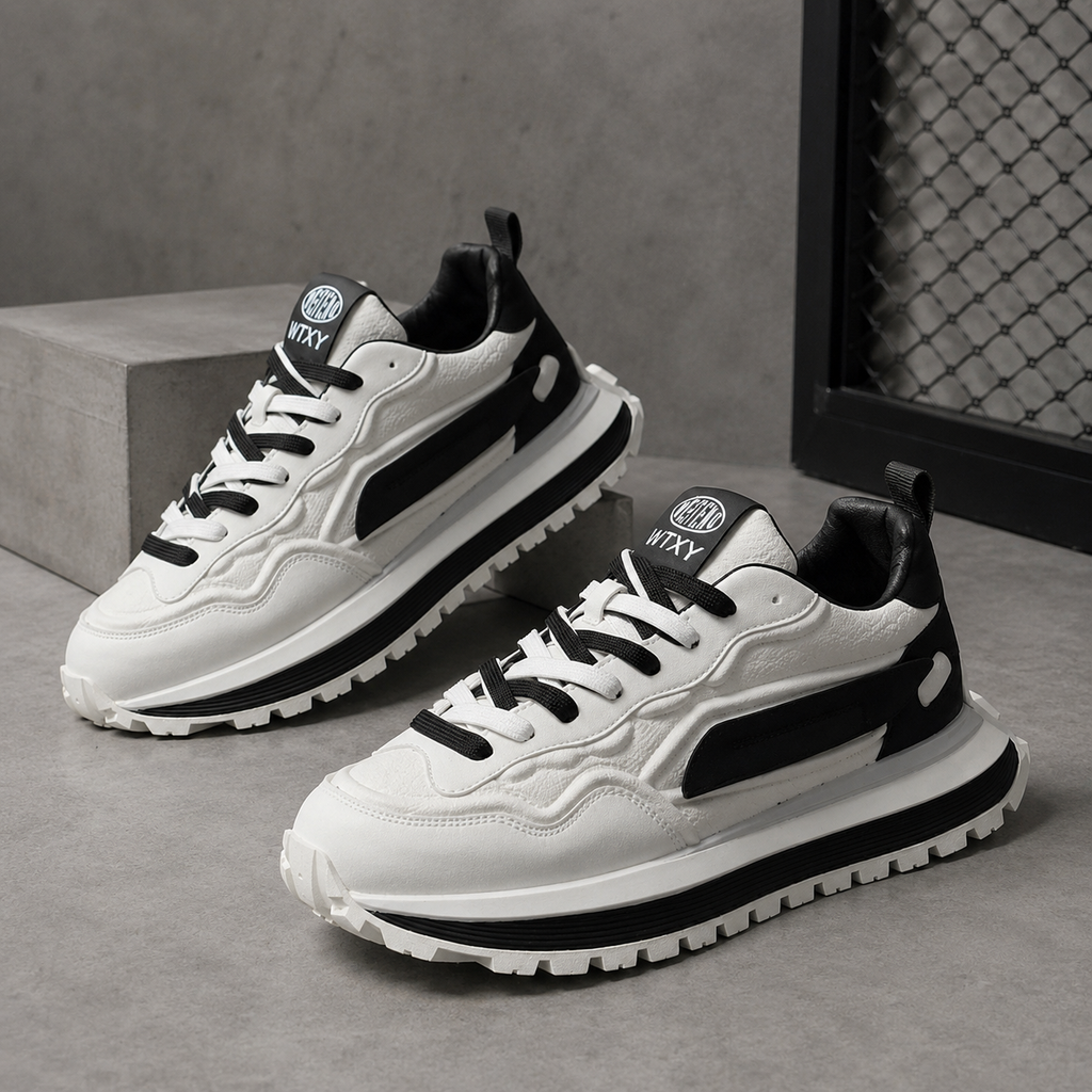 Men's Retro Sneakers, Casual Walking Shoes, Streetwear Trainers, Everyday Footwear