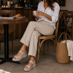 Women's Comfort Wedge Sandals , Adjustable Ankle Strap Platform Shoes , Summer Vacation Beach Walking Sandals for Work & Everyday Casual Wear