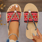 Women's Floral Wedge Sandals, Summer Vacation Shoes, Casual Everyday Footwear