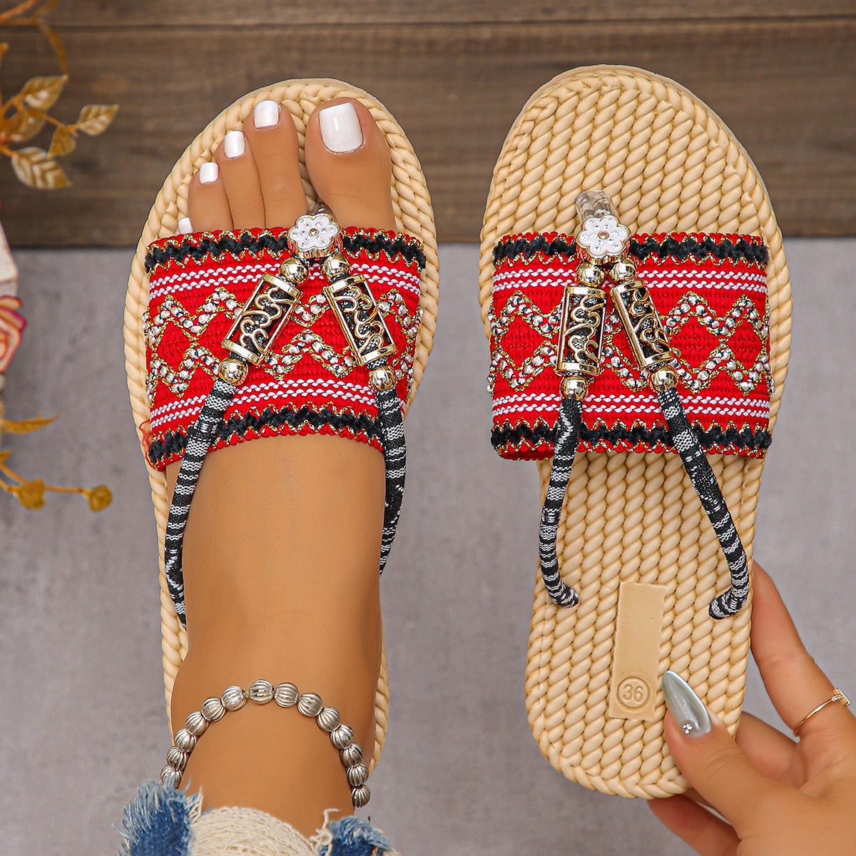 The Solstice Bloom Wedge Sandals