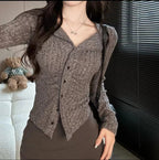 Women's Knit Cardigan, Casual Everyday Sweater, Elevated Knitwear & Work Weekend Layer